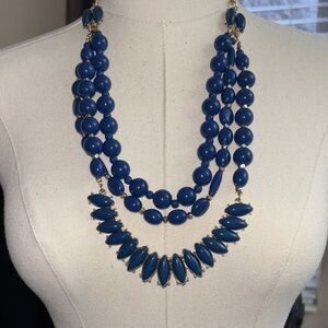 Premier Designs In the Navy Blue Layered Necklace